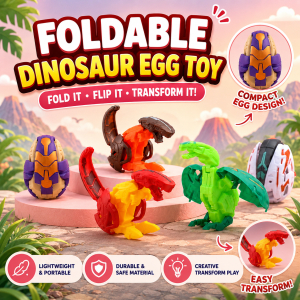 🦕 Mainan Dinosaur Telur Lipat Foldable Dinosaur Egg Toy Transformable Dino Kids Creative Birthday Gift