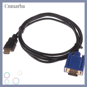 [Cumarba] 1 Piece đối với HDTV HD LCD 1 1.5 3 5M 1080P hdmi-tương thích với VGA Nam Cable Adapter chì cho kết nối máy tính Máy Chiếu TV FC