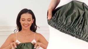 Mũ tắm Edoneery dành cho nữ có thể tái sử dụng chống thấm nước mũ che tóc khi tắm.    Mũ trùm đầu có thể giặt được có dây chun co giãn rộng kích cỡ lớn phù hợp với tóc dài dễ dàng tạo kiểu tóc tết phụ kiện dùng khi tắm dùng trong spa thích hợp