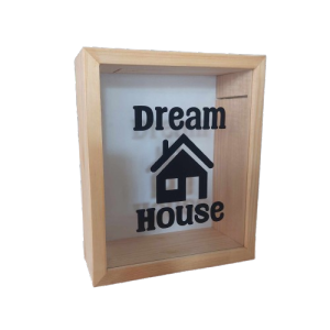 Wooden Coinbank Dream House