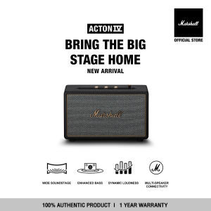 [NEW ARRIVAL] MARSHALL ACTON IV BLUETOOTH SPEAKER BLACK - 1 YEAR WARRANTY