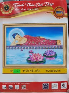 Bộ Tranh Thêu Chữ Thập Phật Thích Ca Niết Bàn MN6043 Kích Thước 60*90cm - Craft Handmade Tradition