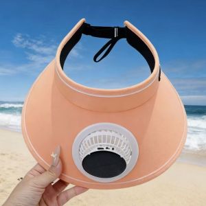 GENENIC Mesh Summer Fan Sunhat Breathable Sun Protection Solar Fan Cap Cooling Technology USB / Solar Powered Wide Brim Sun Hat Summer Activity