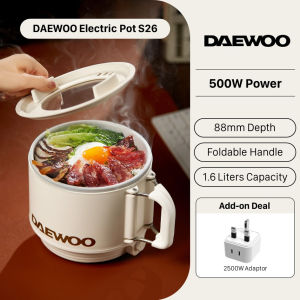 Daewoo Pot Mini Dormitory Electric Cooker Periuk Masak Serbaguna DAEWOO Electric Noodle Pot Cooker Noodle Pot Multifunctional Small Cooker Mini Hot Pot Multifunctional Small Cooker Small Portable Electric Cooker Small Hot Pot 大宇迷你电煮锅小火锅大宇迷你电煮锅泡面锅多功能陶瓷电煮锅