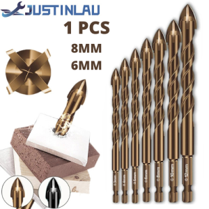 MATA BOR KERAMIK TEMBOK BETON KACA BESI DLL MATA BOR TUNGSTEN CARBIDE CROSS HEX TILE DRILL BIT