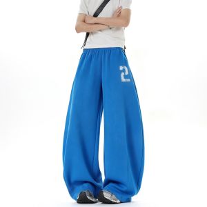 Mens Sweatpants Trendy American Straight-Leg Casual Loose Retro Trousers Casual Pants for Men