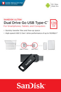 SANDISK Ultra Dual Drive Go FlashDrive Type C 128GB/256GB/512GB/1TB (400MB) USB3.1 OTG Flash drive ของแท้ แฟลชไดรฟ์ โทรศัพท์ มือถือ Tablet notebook