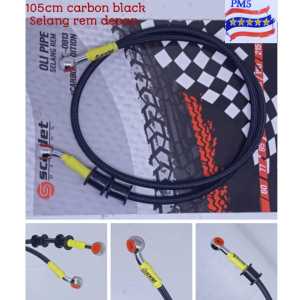 selang rem depan arai 105cm carbon black slang rem arai racing universal MJ55