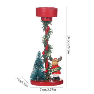 Desktop Resin Christmas Tree Santa Claus Candle Holder Christmas Party Decoration Ornaments
