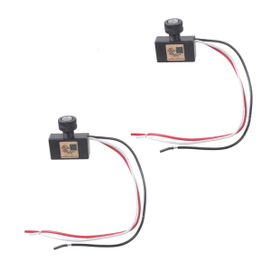 2Pcs Outdoor Photocell Light Sensors Switches Automatic On/Off Control Lighting Switches for Solar Light Street Lamps