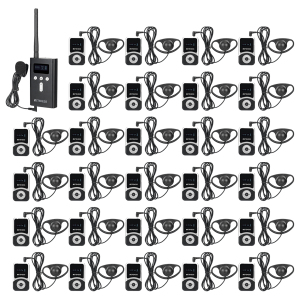 Retekess T130s Upgrade Wireless Tour Guide System One-key operation Rechargeable Wireless Microphone For Tour Guide Meeting Factory visit Church Used for Hajj and Umrah