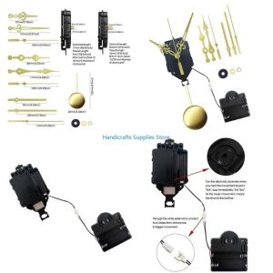 Kirilgu Quartzs Pendulums and Chimes Clock Movement Set with Hands for Artistic Clock Creation 5B9Z4