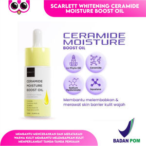 SCARLETT WHITENING CERAMIDE MOISTURE BOOST OIL PELEMBAB KULIT