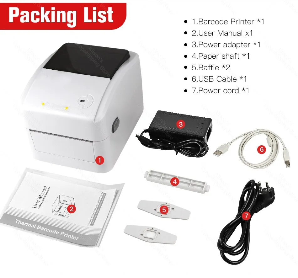 Xprinter XP-420B Thermal printer BLUETOOTH + USB Label Printer WIFI USB  shipping label thermal printer