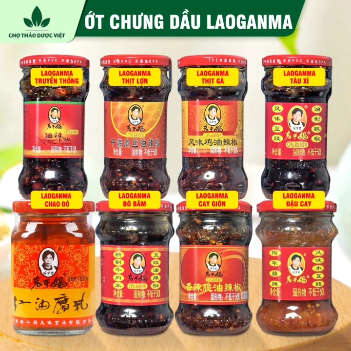 Tổng hợp ớt chưng dầu Laoganma 8 vị, nội địa Trung Quốc, đậm vị thơm ...