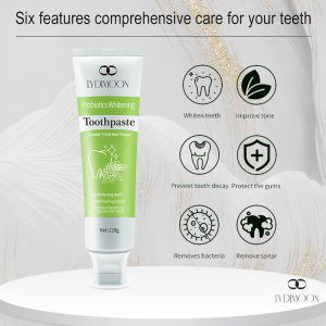 whitening probiotic toothpaste 120g removes tartar bad breath freshens breath removes yellow stains restores damaged gums