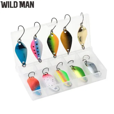 10pcs Metal Spoon Fishing Lures Artificial Sequins Baits for Bass Blackfish