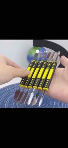 ชะแลงโลหะ 6 ชิ้นชุดสากลโทรศัพท์ซ่อมชุดเครื่องมือแงะเปิดเครื่องมือโลหะถอดแยกชิ้นส่วนชะแลงชุดอิเล็กทรอนิกส์ซ่อมเครื่องมือ