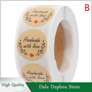 [Dale Dephne] 500 cái Cảm ơn bạn dán con dấu nhãn Vòng giấy nhãn sticker cho trang trí