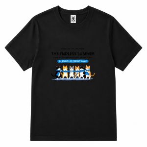 Endless Summer Cat Graphic Crewneck T Shirt S to 4XL OM292