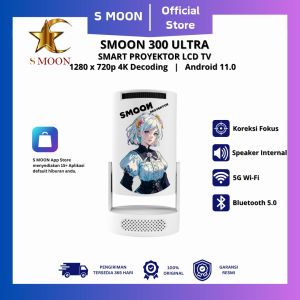 SMOON300 ULTRA SMART PROYEKTOR LCD TV - INCLUDE HDMI - INCLUDE SPEAKER -  GOOGLE STORE - ANDROID - NETFLIX - YOUTUBE - WIFI - 180 ANSI - INTERNET - 720P