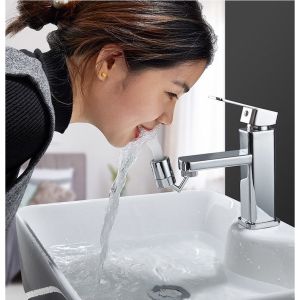 Universal Splash Filter Faucet 720° Rotate Water Outlet Faucet Supercharging Wash Basin Anti-Splash Head