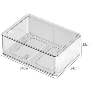 Shopclassyhome Clear Drawer with handle stackable Medicine storage box household personal drawer organizer wardrobe box