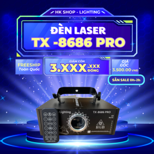 Đèn Bay Phòng Đèn Laser TX 8686 Pro Có Remote Loa Đèn Bay Phòng Dùng cho bar  pub  party  hộp đêm  vũ trường