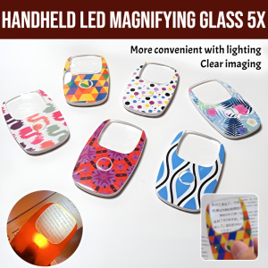 Handheld Led Magnifying Glass 5X Reading Magnifying Glass With LED Light For Crafting Clock Watch Repair