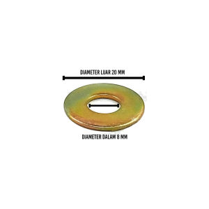 Ring Plat 12 WP 8 X 20 Reng Plate Pelat Washer Kunci 12 Diameter 8mm x 20mm Tebal 14mm