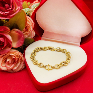 สร้อยข้อมือทองเหลืองลายโซ่ ความยาว 7 นิ้ว ทองเหลืองแท้ งานดิบ ไม่ได้ชุบ ทองเหลืองโบราณ ใส่ได้ทุกโอกาส พร้อมส่ง