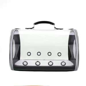Transparent Pet Carrier Bird Carrier | Sling Strap Padding For Cat up to 10 KG For Dog up to 7 KG Size: 43 x 28 x 24 CM - Weight: 1 KG Color: Black Blue Pink Red Silver White | Bird Perches Cat Carrier Dog Carrier Bird Carrier Cat Bag Dog Bag Bird Bag