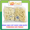 Bánh gạo tokbokki Hàn quốc gói trắng. 