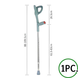 Lightweight Forearm Crutch Aluminum Walking Stick Height Adjustable Crutches for The Elderly Rubber