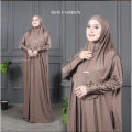 Mecca abaya set hijab gamis syari'i model terbaru 2024 bahan jersey premium jumbo M L XL/gamis polos adem viral gratis pashmina. 