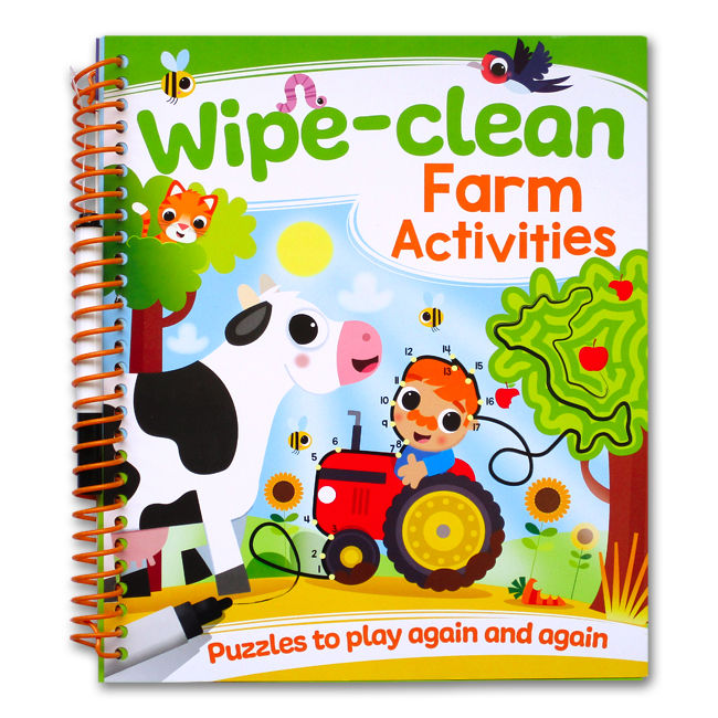 WipeClean Farm Activities Book (Puzzles to Play Again and Again