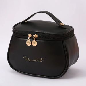 Multi-Pocket Bucket Makeup Bag With Handle Lightweight Cosmetic Storage Bag For Outdoor Traveling