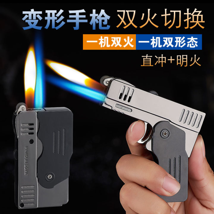 🇵🇭Jet Flame Gas Lighter Gun Switchable Soft/Torch Turbo Gas Lighter