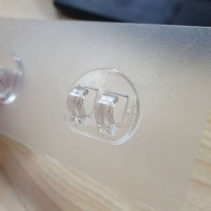 [Eqrbtl] Wall Mounted Adhesive Hook Under Wire Shelf Rack Hanger Holder Clamp Organizer