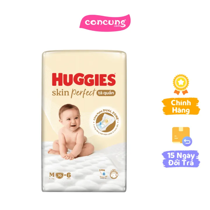 Tã quần Huggies SkinPerfect Pants (M, 6-11kg, 70+6 miếng)