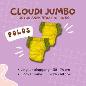 Clodi Celana Super Jumbo Popok Kain Bayi Berat 15-24Kg Cloudi Pants Polos