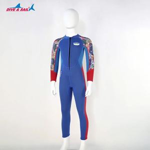 [Toronto2] Water Sports Kids Wetsuit for Swim Surf Snorkel Dive 2.5mm Premium Neoprene Suit for Youth Boys/Girls Front Zip