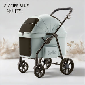 【Ready Stock】BELLO  Large Pet Stroller Camping cat Dog Cart Folding FoldableLarge Space Bearing 30KG for Outdoor parm trolley