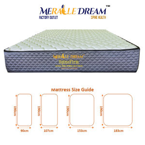 Tilam Mattress Queen - 10 inch Spine Firm Hotel Tilam SPRING Mattress - MERACLE DREAM Hotel Tilam - Extra Firm / KERAS SPEC