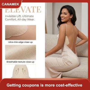 【CANAMEK 】 Non Woven Invisible Nipple Cover Gourd Shape Strapless Self Adhesive Breast Lift Pads for Special Occasions and Everyday Wear