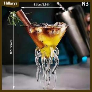 [Hillarys] แก้วค๊อกเทลแก้วหนามทรงปลาสุดสร้างสรรค์แก้วไวน์แบบ KTV ไนท์คลับปาร์ตี้ดื่มน้ำหมึกรูปนกทรงปลาหมึก