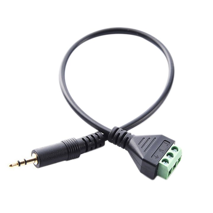 Terminal Jack 3.5mm 3-Pole Stereo Male Plug to 3-Pin AV Video Screw Shield 30cm Balun ...