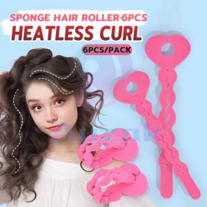 AU. 6pcs per Pack Bendable Hair Curler Rods Curl Flexible Soft Sponge Hair Roller Tool