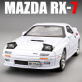Miniatures 1:32 Mazda RX7 RX-7 FC INITIAL D Alloy Metal Diecast Car Model Toy Sound & Light Vehicle Toys For Boy Children Gifts. 
