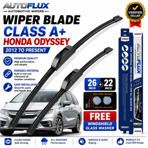 AutoFlux Wiper Blade for Honda Odyssey 2012 to Present | FREE Windshield Glass Washer | 2Pcs